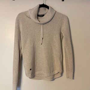 Ralph Lauren Tan Cowl Neck Sweater Soft Knit Relaxed Fit
